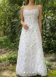 Vestidos Savannah 7/8 Vintage Años 90 Iridiscente Floral Pradera Vestido Hada Caprichoso - Imagen 1 de 15