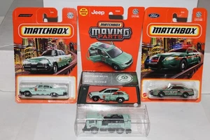 MATCHBOX National Parks Movin Parts Jeep Dodge Ford & Road Striper Set of 4 - Picture 1 of 7