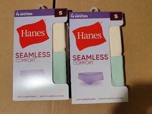 Hanes Girls' hipster underwear 4 pack seamless breathable size small LOT OF 2 - Picture 1 of 4
