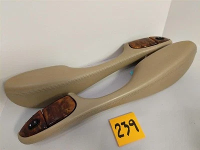1998 Jaguar XJ8 Pair Rear Door Arm Rest Handles Switches Cashmere Used OEM #239 - Image 1 of 4