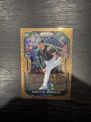 2021 Panini Prizm Daulton Jefferies Bronze Donut Circle RC 28/40 A’s - Image 1 of 2