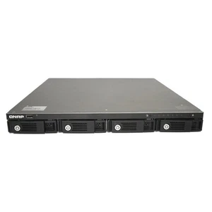 QNAP TS-419U NAS Server Marvell 1.2GHz 512MB RAM Ohne HDD 4Bay Mit Rahmen - Afbeelding 1 van 3