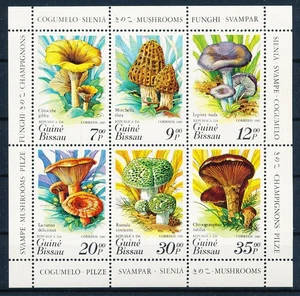 LS64342 Guinea-Bissau plants flora nature mushrooms good sheet MNH - Picture 1 of 1