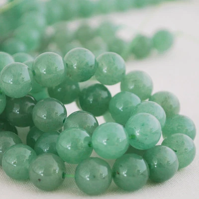 Green Aventurine Gemstone Round Beads 4mm 6mm 8mm 10mm - 15" Strand - Image 1 of 3