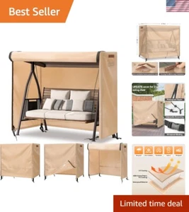 Outdoor Swing Covers for Patio Swing 3 Seater, 87" L x 49" D x 67" H, 3 Seat ... - Picture 1 of 8