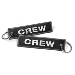 Crew Embroidered Keyring-Grey - Foto 1 di 1