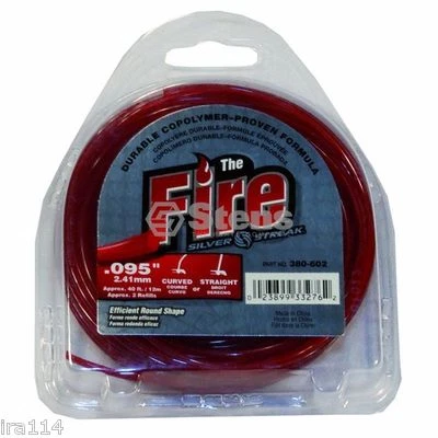 Línea recortadora de cuerda redonda 380-602 Stens rojo fuego calibre 0,095" 40 '  Foto 1 de 2