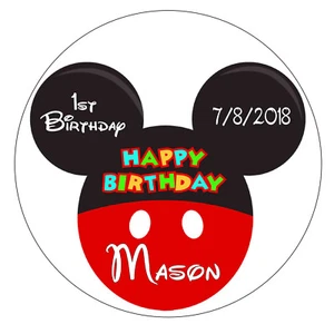 PEGATINAS DE FIESTA DE CUMPLEAÑOS MICKEY MOUSE ETIQUETAS PARA BOLSAS DE REGALOS, ETIQUETAS, ETC. - Imagen 1 de 1