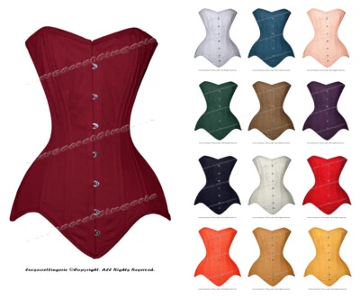 Heavu Duty 26 Double Steel Boned Waist Training Cotton Long Overbust Corset 8151 - Image 1 of 4