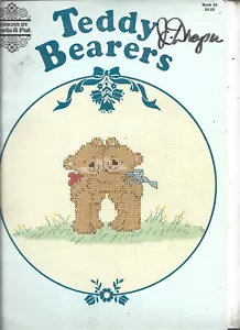 Counted Cross Stitch DESIGNS BY GLORIA & PAT TEDDY BEARERS BOOK 34 - Picture 1 of 2