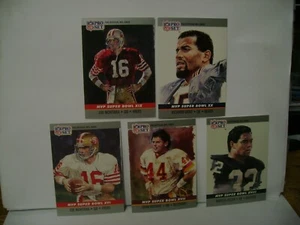 0037-5 KARTEN FUSSBALL LOT 1990 PRO SET SUPERBOWL MVP'S KOSTENLOSER VERSAND - Bild 1 von 1