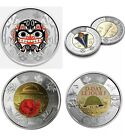 Canada Armistice,D Day,Www2 And Bill Reid Unc Coloured 2$Coins From Mint Roll.??