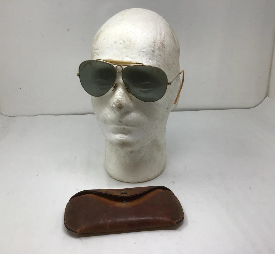 Gafas de tiro Ray-Ban vintage lentes azules Bausch & Lomb 1/30 10K GO B&L Foto 1 de 4