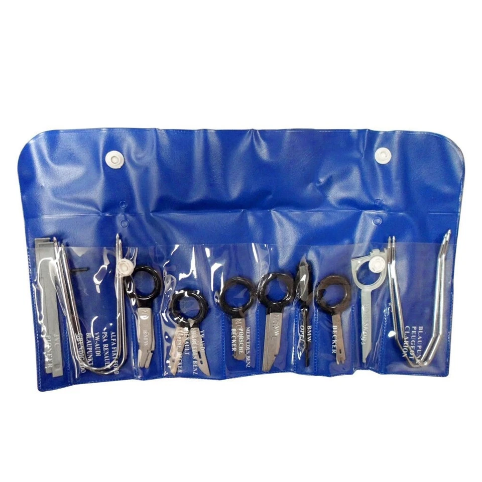 20PC PRO QUALITY CAR RADIO CD REMOVAL TOOL SET STEREO HEAD UNIT REMOVING KEYS - Image 1 of 2