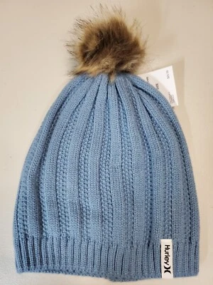 Gorro para mujer Hurley Helena Pom - azul más allá - OSFA Foto 1 de 3