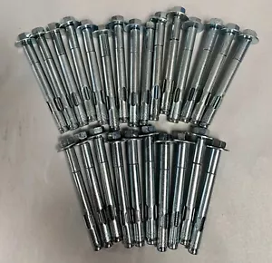 (25) UNUSED Zinc Concrete Sleeve Anchor 3/8" x 4" (L5) - Picture 1 of 10