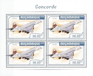British Airways CONCORDE Airliner Aircraft Stamp Sheet #5 of 6 (2018 Mozambique) - Picture 1 of 1
