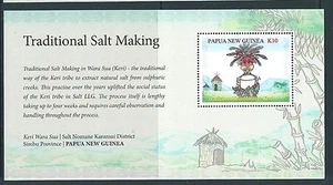 PAPUA NEW GUINEA 2017 TRADITIONAL SALT MAKING SOUVENIR SHEET UNMOUNTED MINT,MNH - Picture 1 of 1