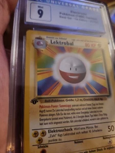 1st Edition Electrode 21/102 German Base Set Rare PSA CGC 9 Mint Pokemon Card - Picture 1 of 4