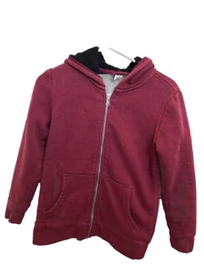 Kid's L 10-12 Large Old Navy Maroon Hoodie Zipper thick lined Sweatshirt - Picture 1 of 7