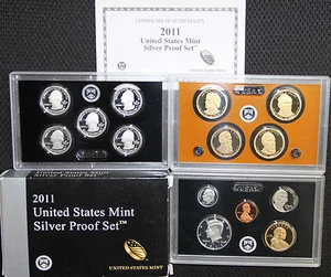 2011 United States Mint ANNUAL 14 Coin SILVER Proof Set  - Picture 1 of 6