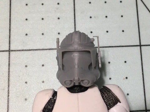custom 3.75 star wars Phase 2 Clone Commander Vaughn/Cody Head Cover