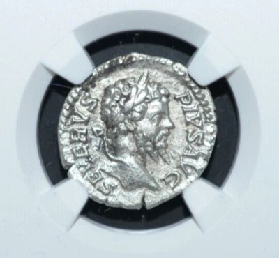 SEPTIMIO SEVERO, AD 193-211, AR DENARIUS, NGC, 5/5 STRIKE, (345) Foto 1 de 4
