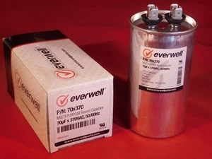 Run Cap 70 MFD 370vac Electric Motor Run Oil Filled Capacitor uf HVAC - Picture 1 of 1