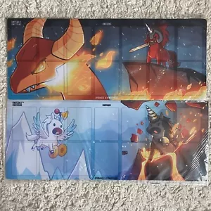 Playmat Unstable Unicorns Playmats (set of two) Fire and Ice & Dragon Slayer - Picture 1 of 12