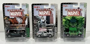 2002 Maisto Ultimate Marvel Hulk Hummer, Silver Surfer Cruiser & Rogue Prowler - Picture 1 of 7