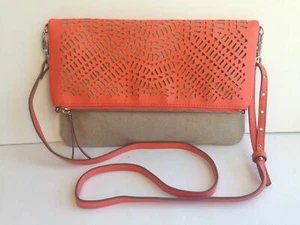 Bolso bandolera pequeño genuino Stella & Dot COLOR NARANJA (CORREA FALTANTE) - Imagen 1 de 1