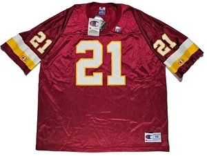 Vintage Champion Jersey Deion Sanders NFL Washington Redskins #21 Size 48 Nwt - Picture 1 of 13