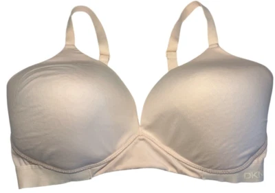 Sutiã feminino DKNY XL rosa sem fio levemente forrado DK7664 camiseta ajustável mergulho - Imagem 1 de 4