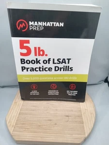 5 Pfund Buch der LSAT Übungsprobleme von Manhattan Vorbereitung Tragen auf Ecken & Mappe - Bild 1 von 14