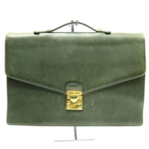 MORESCHI Briefcase Business Bag Leather - Picture 1 of 10