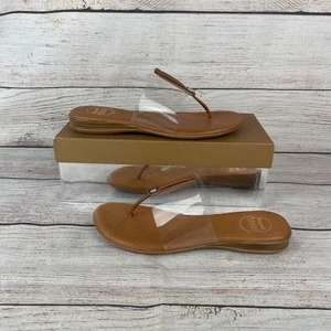 Andre Assous Nice Womens Sz 8M Slip On Sandals Heels Clear Brown - Picture 1 of 11