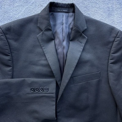 Calvin Klein Blazer Mens 37R Black Pinstripe Sport Coat Classic Formal Jacket - Image 1 of 4