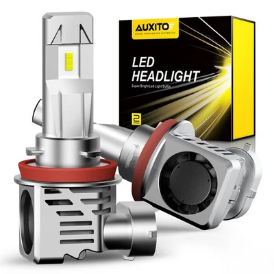 AUXITO H11 LED Headlight Kit High Low Beam 200% Super Bright 6500K White Bulbs - Image 1 of 4