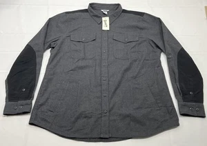 NWT Duluth Trading Co Women's Workwear Button Down Shirt Color Gray Size XL - Picture 1 of 9