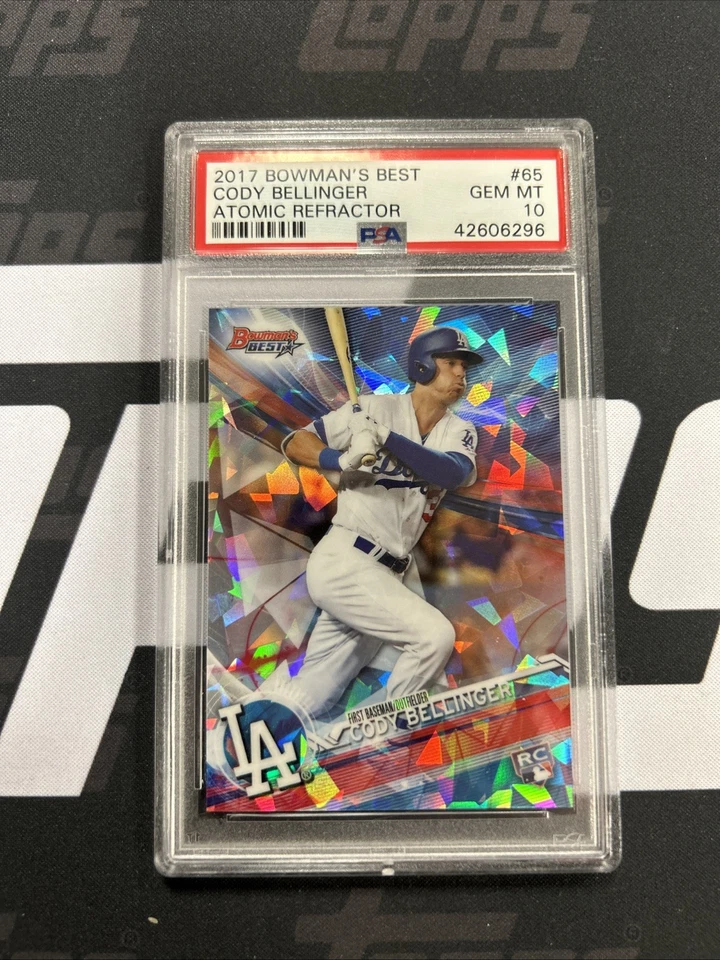 2017 Bowman’s Best Baseball Cody Bellinger Atomic Refractor Rookie PSA 10 - Image 1 of 1