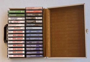 Cassettes Lot of 29 Merle Haggard W Vintage BMI Briefcase Case Made In USA - Picture 1 of 13