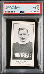 1924-25 William Paterson V145-2 Ganton Scott Rookie RC #38 PSA 4 RARE - Picture 1 of 2