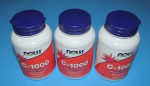 NOW Foods Vitamin C-1000 Lot of 3 (300 Total Tablets) Sustained Release 9/2027 - Picture 1 of 2