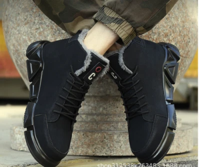 Nuevo Hombres Mujeres Cálidos Zapatos de Seguridad Puntera de Acero Botas de Trabajo Entrenadores Zapatos Moda Foto 1 de 4