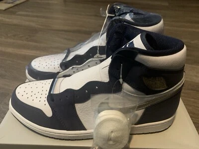 NIKE AIR JORDAN 1 RETRO HIGH OG CO JP MEDIANOCHE AZUL MARINO BLANCO PLATA 11.5 DC1788-100 Foto 1 de 4