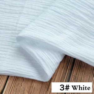 Double Layer Pleated Cotton Fabric Solid Skirt Apparel Material By Metre - Picture 1 of 21