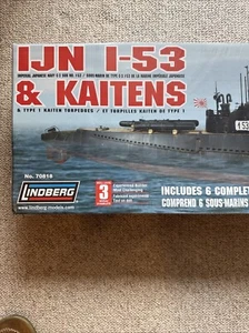 Plastic Model Kit Lindberg IJN I-53 Submarine with Kaiten Torpedoes 1:72 Scale - Picture 1 of 6