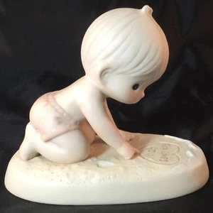 1996 Precious Moments "LOVE LETTERS IN THE SAND" 129488 "SWORD" Mint Mark - MIB - Picture 1 of 1