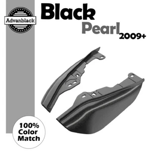 Cubiertas de borde de escudo térmico deflectores de aire de marco medio negro perla para Harley 2009+ - Imagen 1 de 8