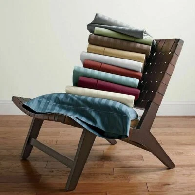 400 Count 100%Egyptian cotton bed Fitted Sheet Striped & Solid All Size Sheet - Image 1 of 2